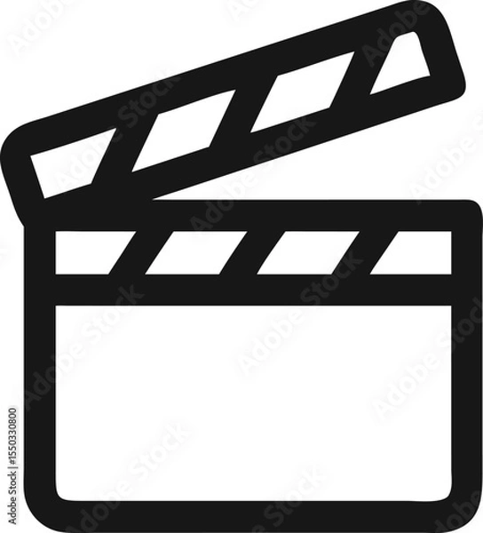 Fototapeta movie clapperboard silhouette 
