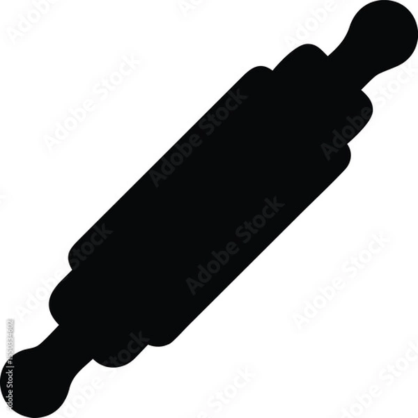 Fototapeta rolling pin control line art silhouette