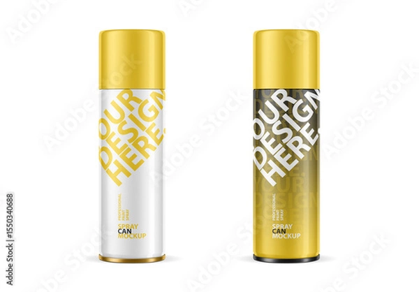 Fototapeta Paint Spray Can bottle Mockup with cap