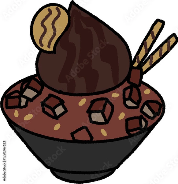 Obraz chocolate snow ice