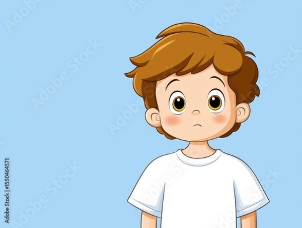 Fototapeta Child with thoughtful expression