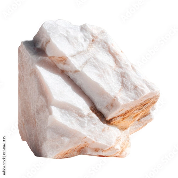 Fototapeta Large rock stone isolated on transparent background natural geology landscape texture
