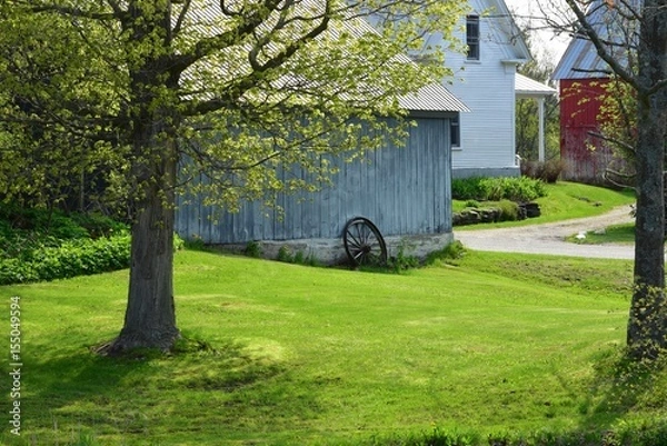 Obraz Wagon Wheel Barn