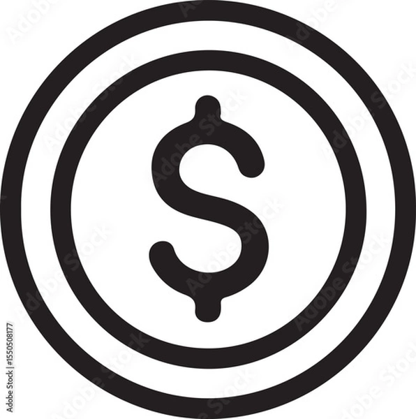 Fototapeta Dollar coin ($)