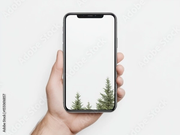 Obraz Smartphone holding two trees