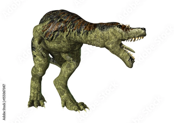 Fototapeta 3D Rendering Dinosaur Tyrannosaurus Rex on White
