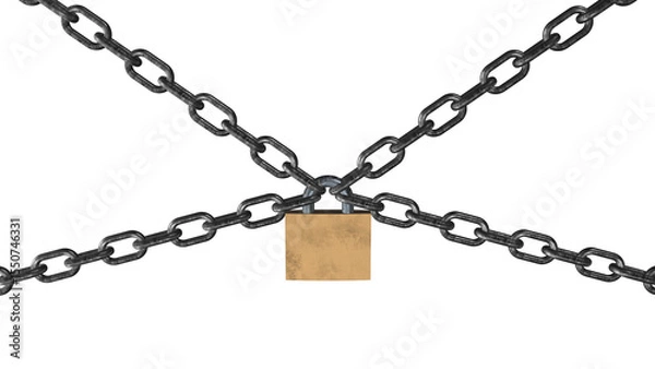 Obraz Metal chain and padlock