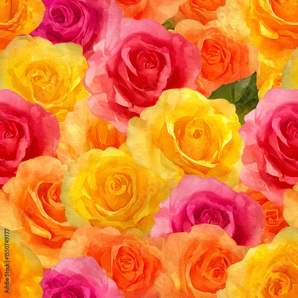 Obraz A bunch of roses in various colors