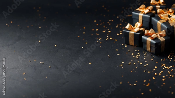Obraz generative ai,선물, 선물 이미지, 선물 사진, 선물 배경, 선물 백그라운드, 블랙프라이데이,고급 선물,크리스마스,럭셔리