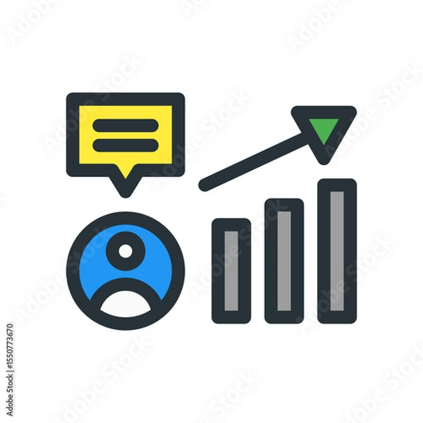 Fototapeta market analyisis.. This is a vector single icon with a filled outline style. Suitable for any purpose, such as website design, mobile app design, logo design, pattern design, etc.	