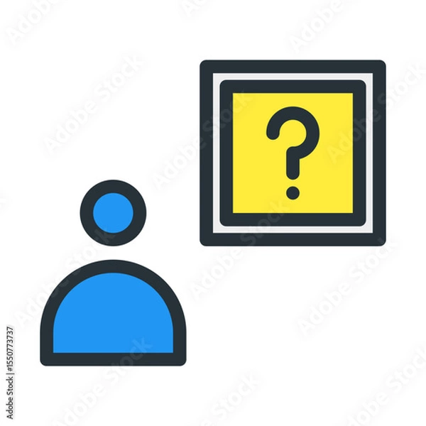 Fototapeta unknown person. This is a vector single icon with a filled outline style. Suitable for any purpose, such as website design, mobile app design, logo design, pattern design, etc.	