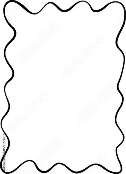 Obraz Wavy Frame Outline With Fluid Contour