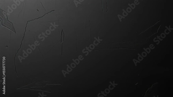 Fototapeta Dark monochrome background with subtle texture and cracks for design applications