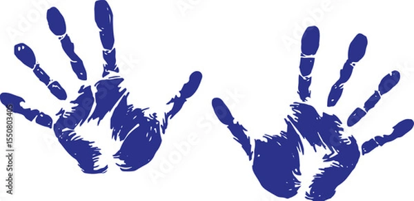 Fototapeta Colorful Hand drawn Hand-print Clip-art Vector