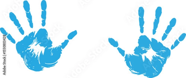 Fototapeta Colorful Hand drawn Hand-print Clip-art Vector