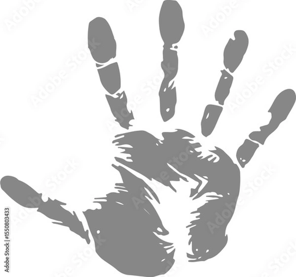 Fototapeta Colorful Hand drawn Hand-print Clip-art Vector