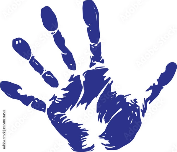 Fototapeta Colorful Hand drawn Hand-print Clip-art Vector