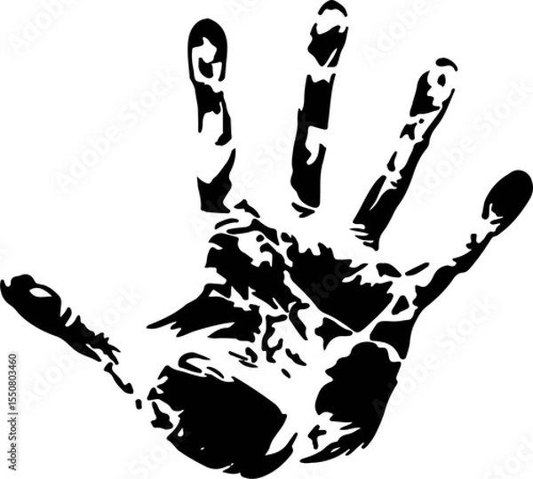 Fototapeta Colorful Hand drawn Hand-print Clip-art Vector