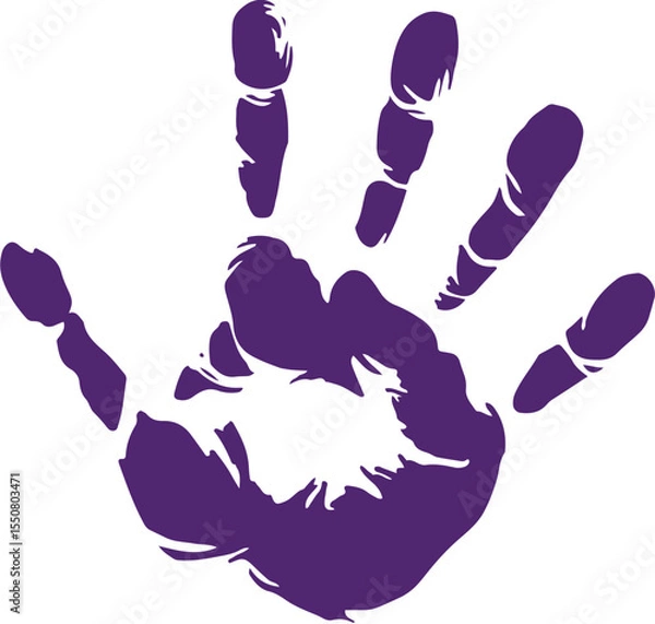 Fototapeta Colorful Hand drawn Hand-print Clip-art Vector