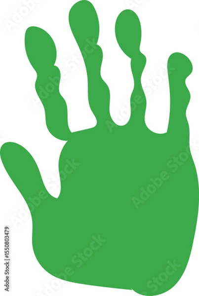 Fototapeta Colorful Hand drawn Hand-print Clip-art Vector