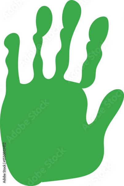 Fototapeta Colorful Hand drawn Hand-print Clip-art Vector