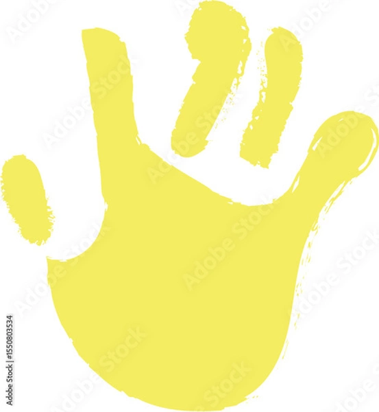Fototapeta Colorful Hand drawn Hand-print Clip-art Vector