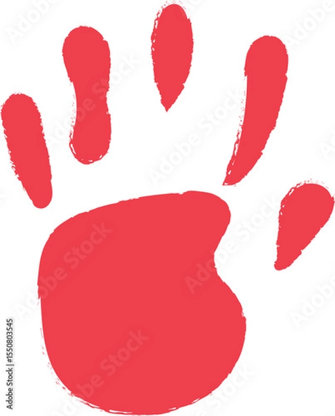 Fototapeta Colorful Hand drawn Hand-print Clip-art Vector