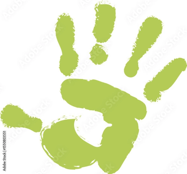 Fototapeta Colorful Hand drawn Hand-print Clip-art Vector