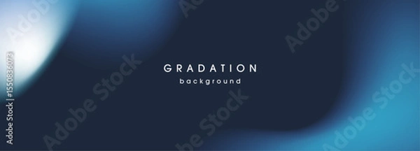 Obraz 紺色と青色のグラデーションの背景素材