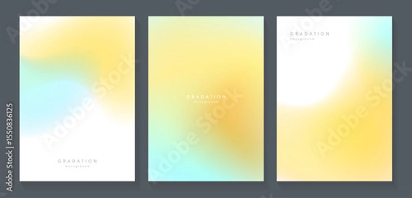 Obraz カラフルなグラデーションの背景セット