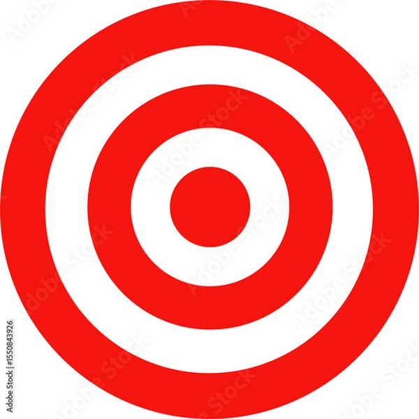 Fototapeta Red and white circular target