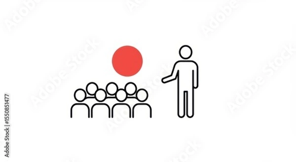 Obraz Presentation Outline: Speaker Addressing Audience Icon