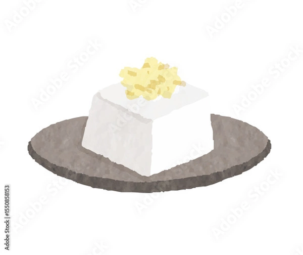 Obraz 豆腐　豆腐料理　冷奴　冷ややっこ　生姜