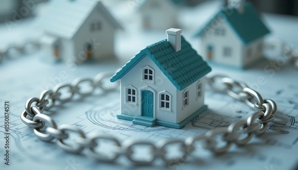 Fototapeta Secured Home Ownership Protecting Property Value and Financial Stability