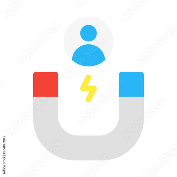 Fototapeta people's attraction. This is a vector single icon with a flat style. Suitable for any purpose, such as website design, mobile app design, logo design, pattern design, etc.