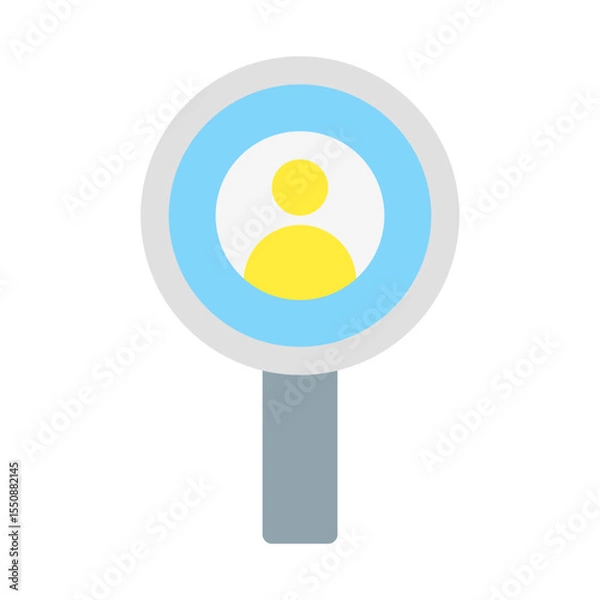 Fototapeta customer research. This is a vector single icon with a flat style. Suitable for any purpose, such as website design, mobile app design, logo design, pattern design, etc.