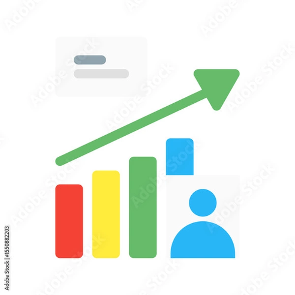 Fototapeta market analyisis. This is a vector single icon with a flat style. Suitable for any purpose, such as website design, mobile app design, logo design, pattern design, etc.