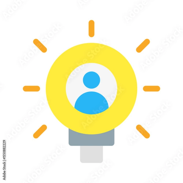 Fototapeta people problem solving. This is a vector single icon with a flat style. Suitable for any purpose, such as website design, mobile app design, logo design, pattern design, etc.