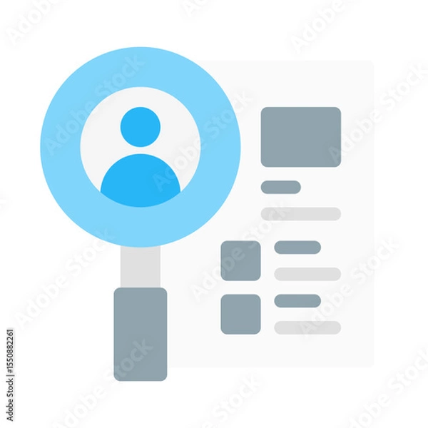 Fototapeta market research files. This is a vector single icon with a flat style. Suitable for any purpose, such as website design, mobile app design, logo design, pattern design, etc.