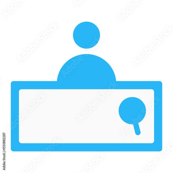 Fototapeta search costumer. This is a vector single icon with a flat style. Suitable for any purpose, such as website design, mobile app design, logo design, pattern design, etc.