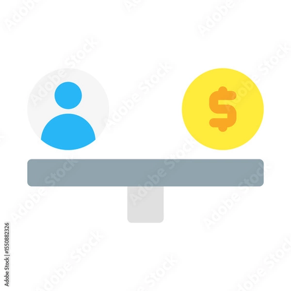 Fototapeta stable investment. This is a vector single icon with a flat style. Suitable for any purpose, such as website design, mobile app design, logo design, pattern design, etc.
