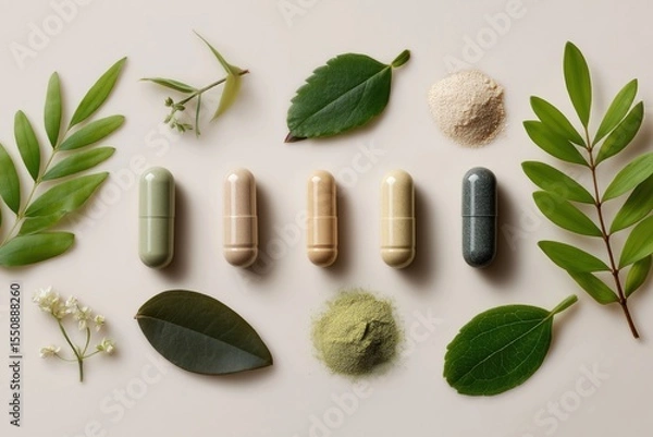 Obraz Herbal Capsules with Greenery