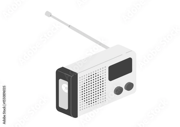 Obraz 防災ラジオのイラスト