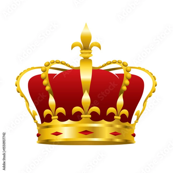 Obraz gold crown 3D transparent png image