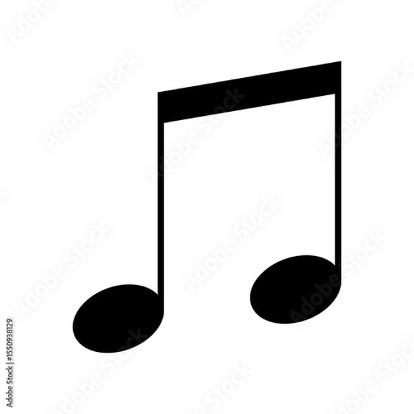 Obraz music icon transparent flat png vector image