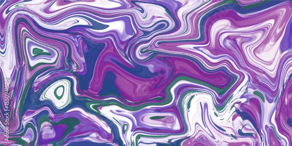 Fototapeta Marble ink texture vector background. liquid marble texture background with light-colored colorful marble pattern of the blend of curves. Turkish style Ebru on the water with acrylic paints press wave