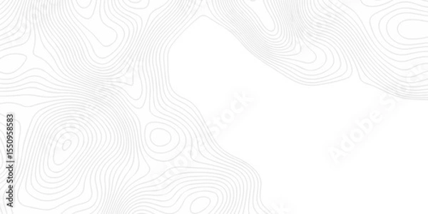 Obraz Abstract topography pattern seamless lines sea map modern design white background. Abstract digital topographic contour map concept space geometric strip grid line. Natural discovery of maps.	