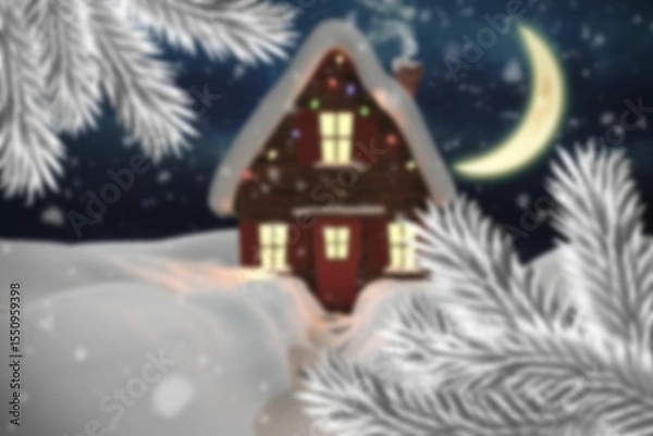 Fototapeta Composite image of christmas house
