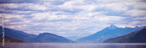 Obraz Landscape of lake with mountains