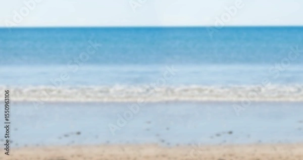Obraz Scenic view of beach and sea
